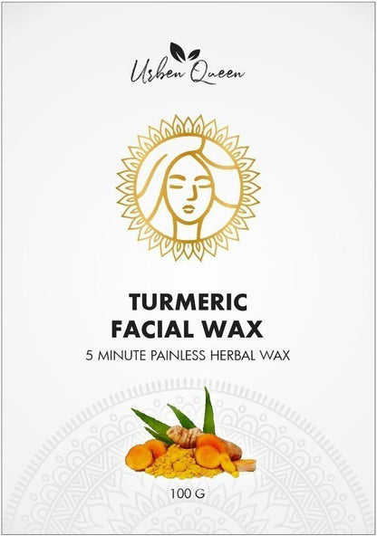 Turmeric Facial Wax - 5 Minute Painless Herbal Wax Powder (100g) (Pack of 2)