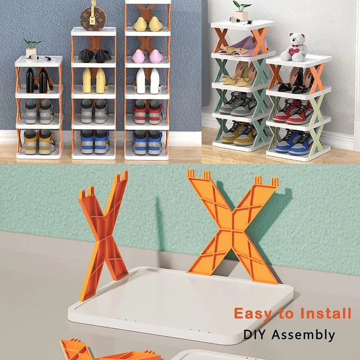 Smart Foldable Shoes Shelf 4 Tier Shoe Rack