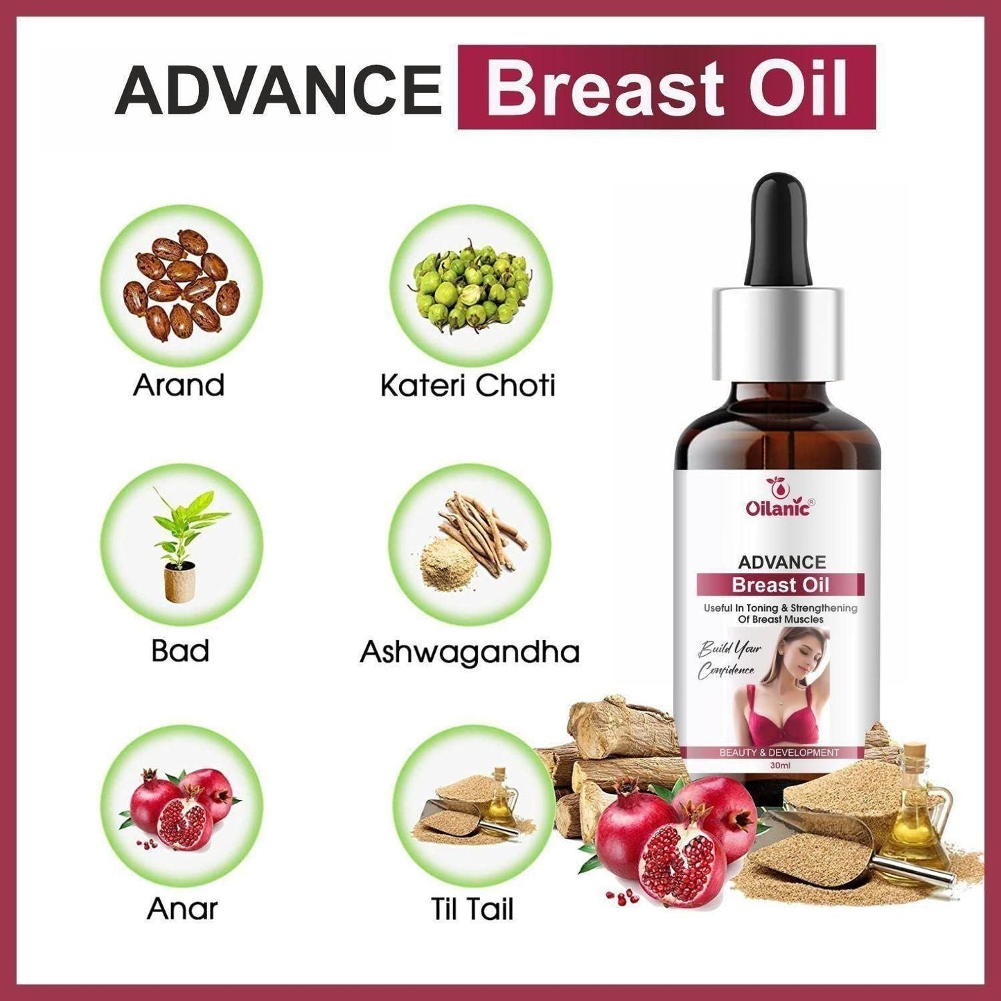 Advanced Herbal Breast Oil(Buy 1 Get 2)