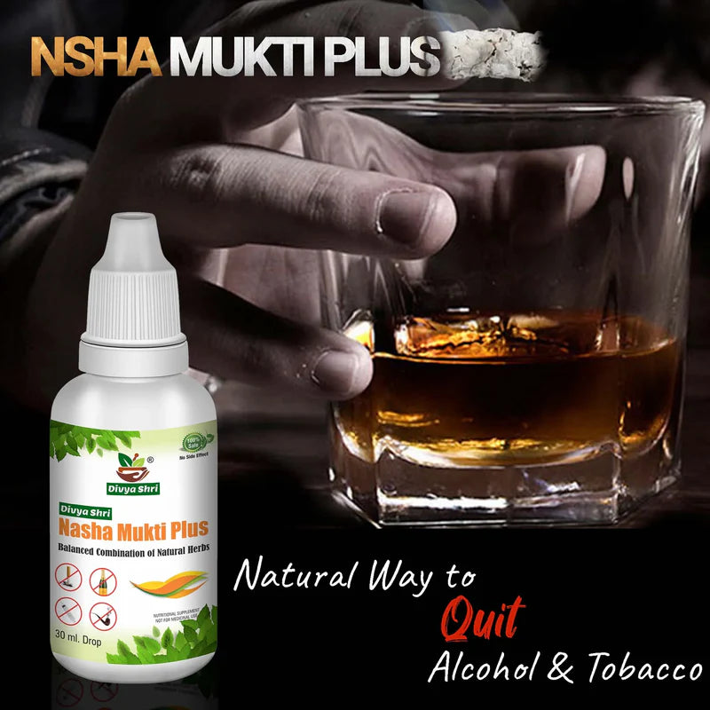 Nasha Mukti Plus Herbal  Drops (PACK OF 5) - 100% Money Back Guarantee