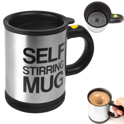 SELF STIRRING COFFEE MUG CUP