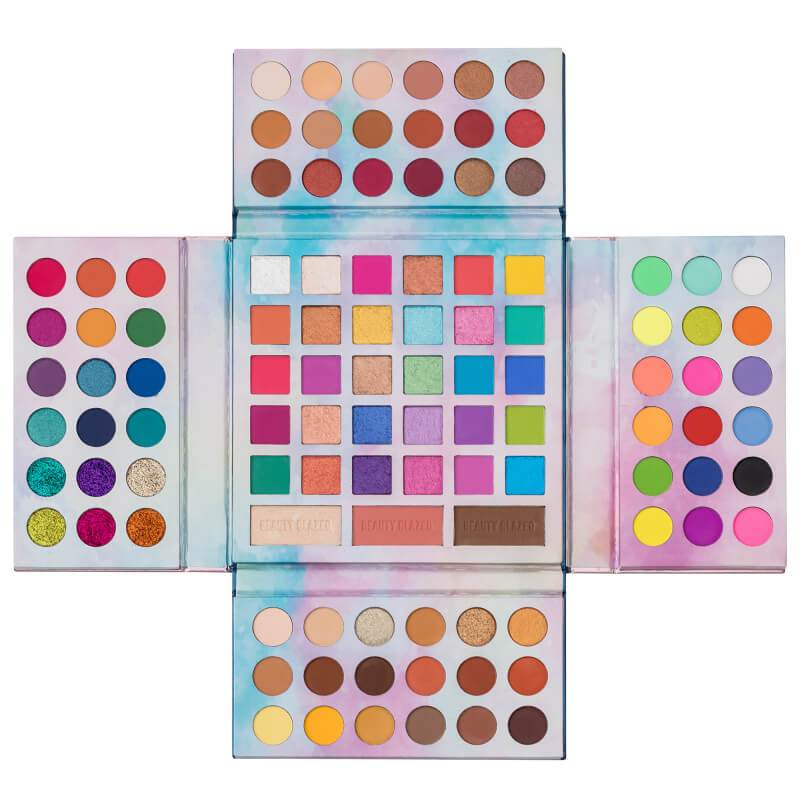 BEAUTY GLAZED PASTEL PARADISE 105 COLOR EYESHADOW ( FREE 5 SHADES OF LIPSTICK )