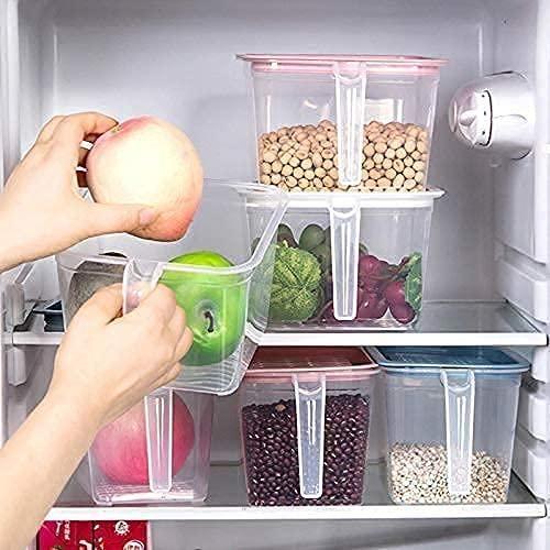 Fridge storage containers Pack of 6, Blue)