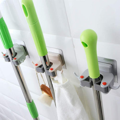 Wall Mounted Mop and Broom Hanger Holder Organiser