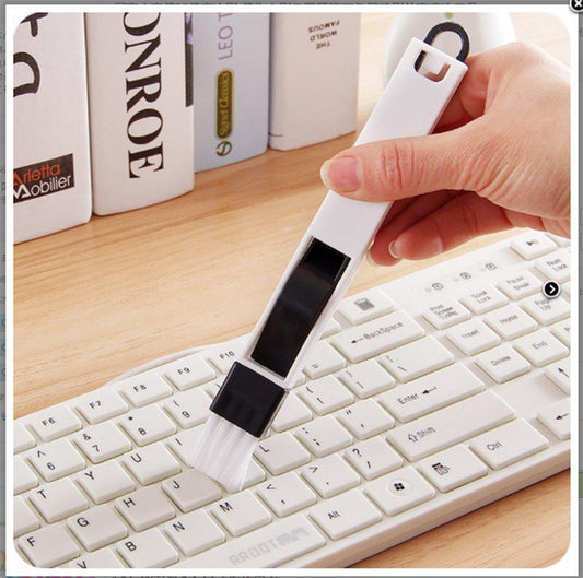 Plastic Multipurpose Cleaning Brush for Window Frame, Keyboard with Mini Dustpans