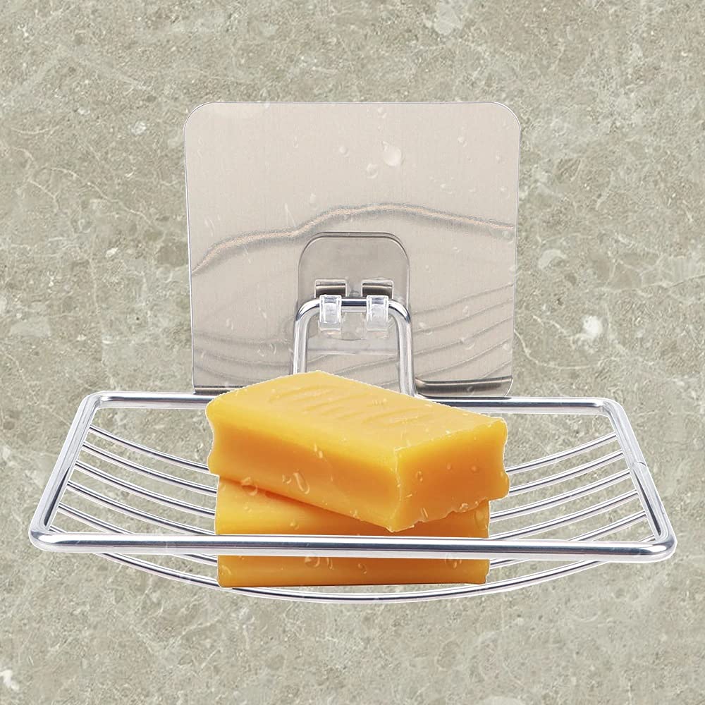 Wall Mounted Stainless Steel Soaps Storage Rack for Home