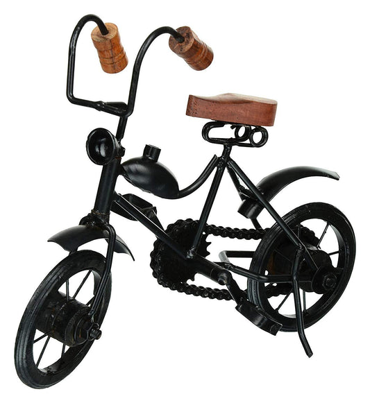 Antique Handicraft Wooden Iron Cycle for Home Decor