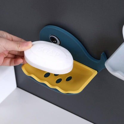 Whale Shaped Soap Holder Shower Drain Soap Box (Pack of 2)