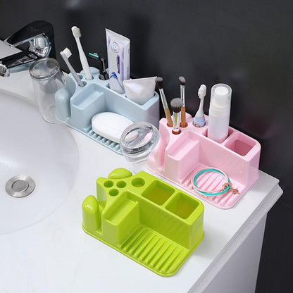 Toothbrush Holder & Soap Storage Rack Organizer Shelf