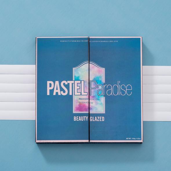 BEAUTY GLAZED PASTEL PARADISE 105 COLOR EYESHADOW ( FREE 5 SHADES OF LIPSTICK )