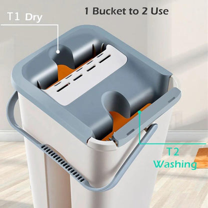 RealShop™ - MAGIC SELF-CLEANING FLAT MOP & BUCKET SET WITH 2 PADS